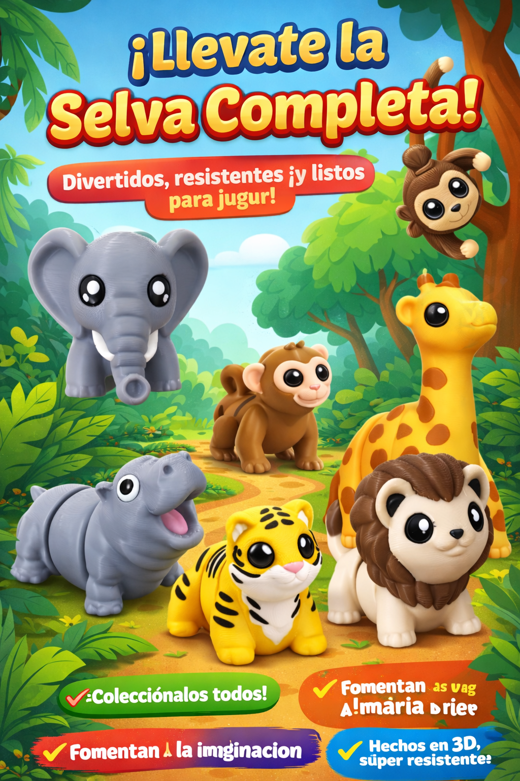 Poppi Zafari - Juego Educativo Salvaje (Estimula creatividad + diversión sin pantallas)